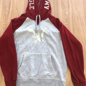Vintage American Eagle hoodie (grey and red)